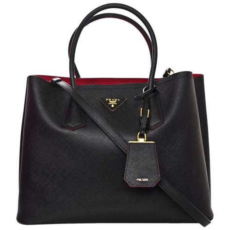 prada black bag red interior|prada saffiano bag price.